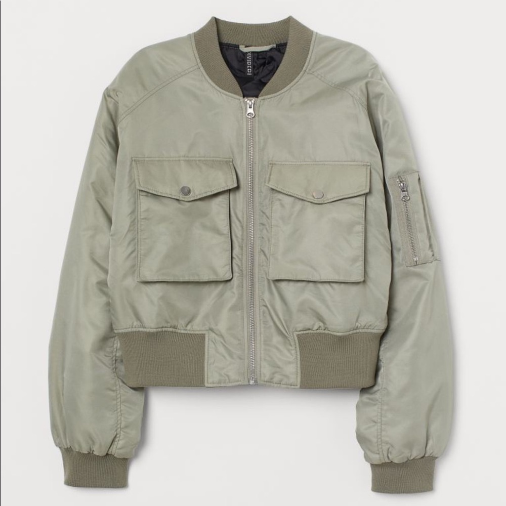 H&M Nylon Bomber Jacket
